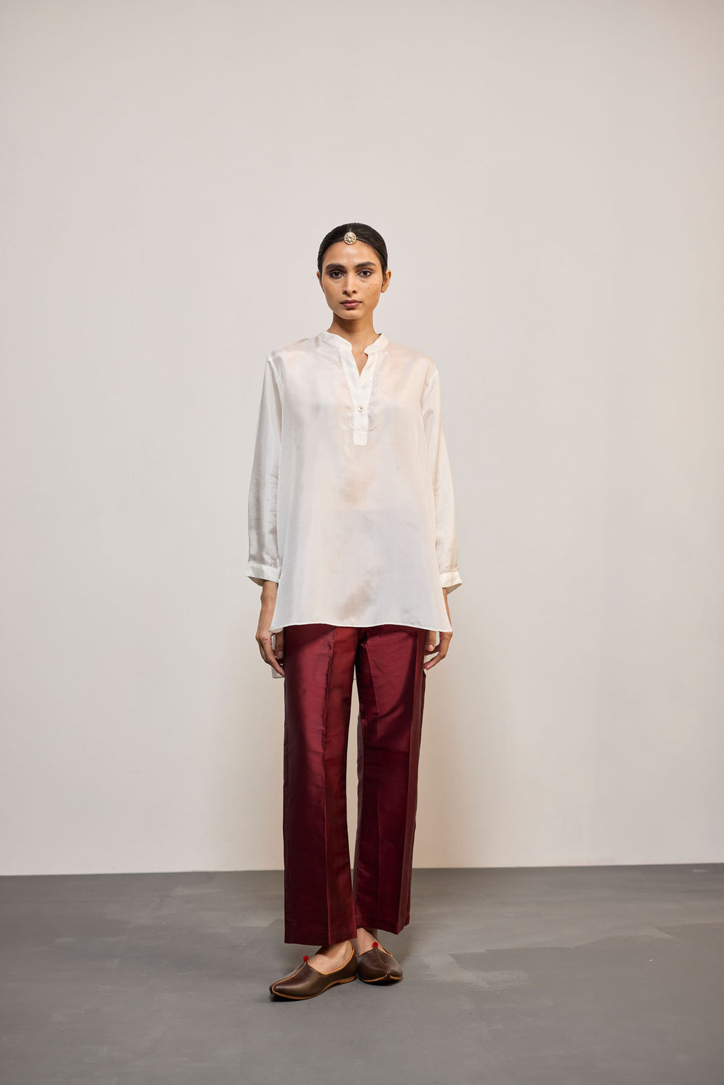 MAROON SILK (PANT)
