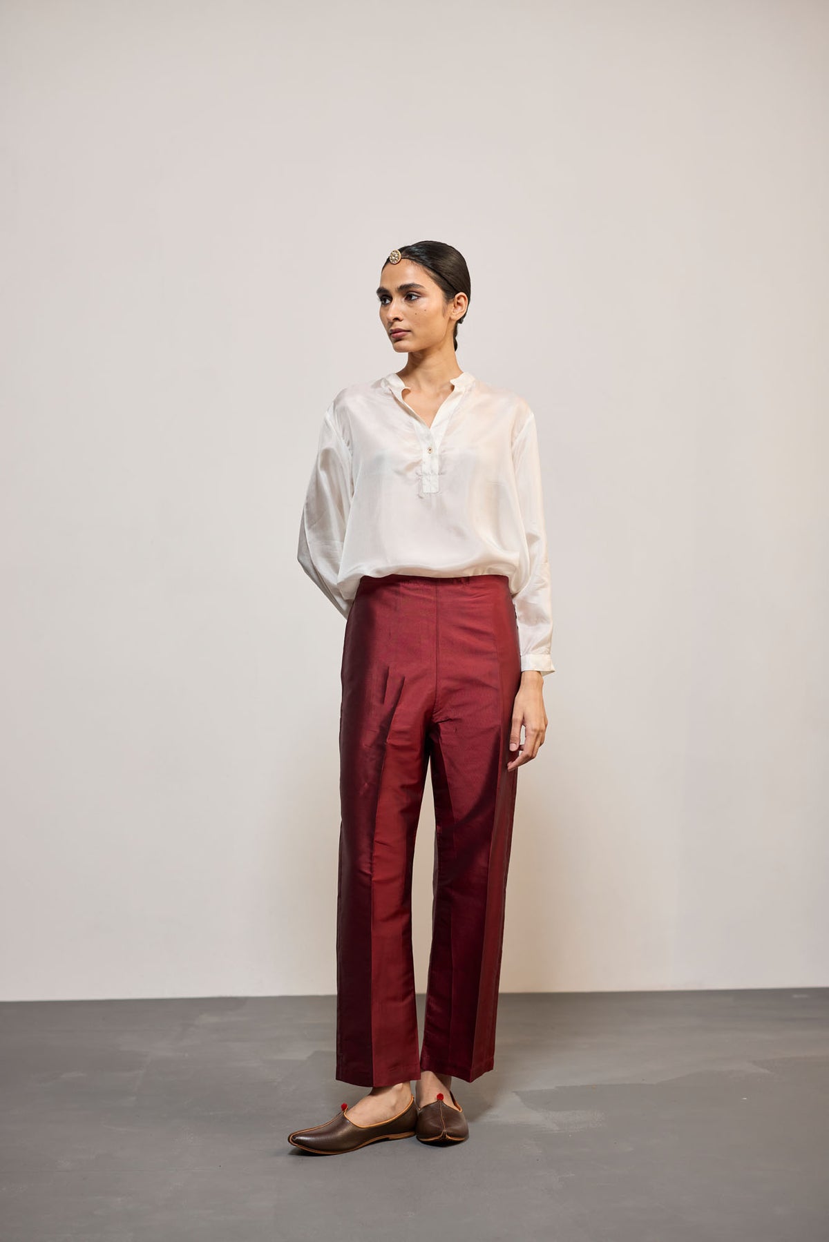 MAROON SILK (PANT)