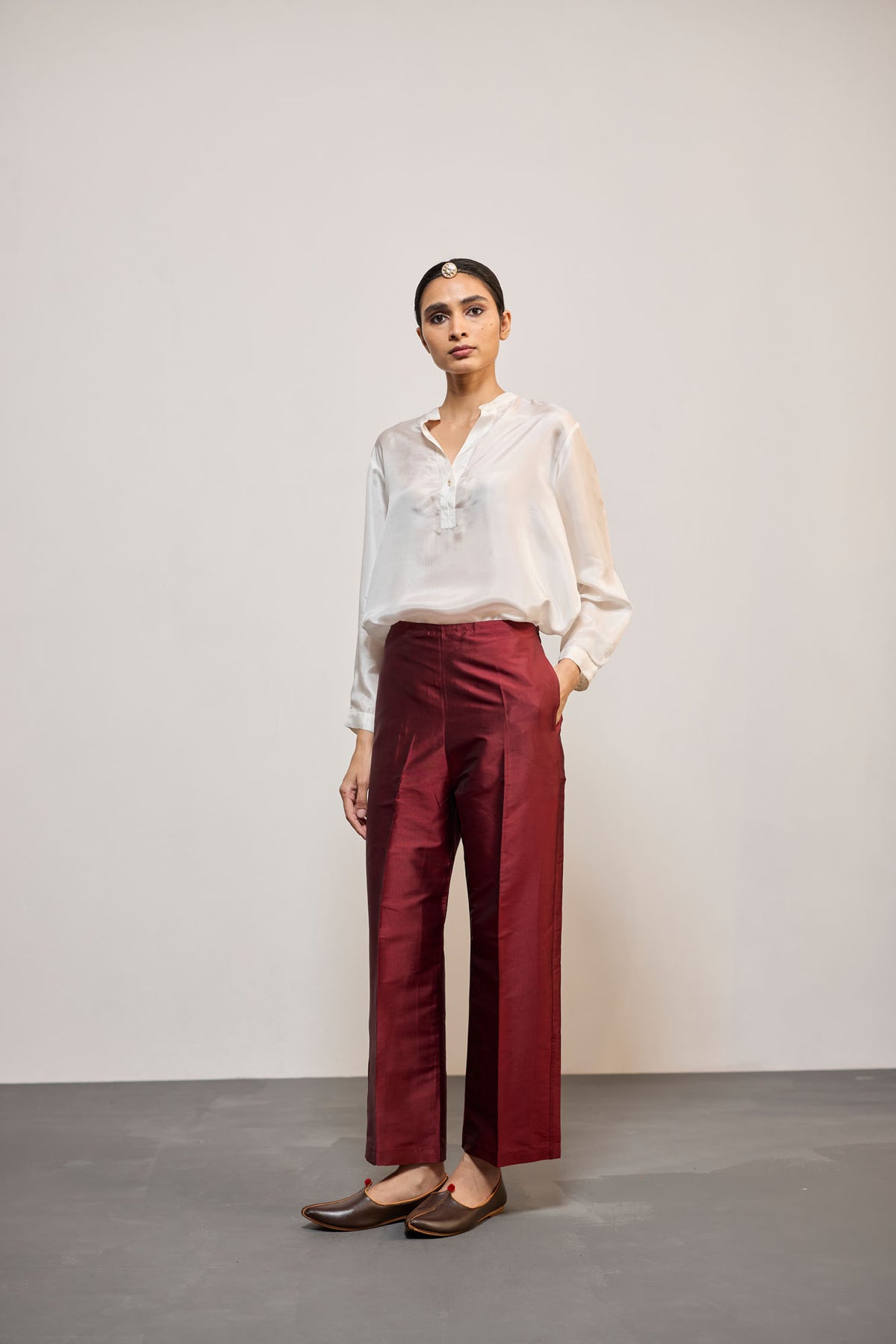 MAROON SILK (PANT)