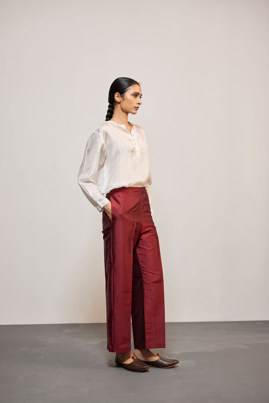 MAROON SILK (PANT)