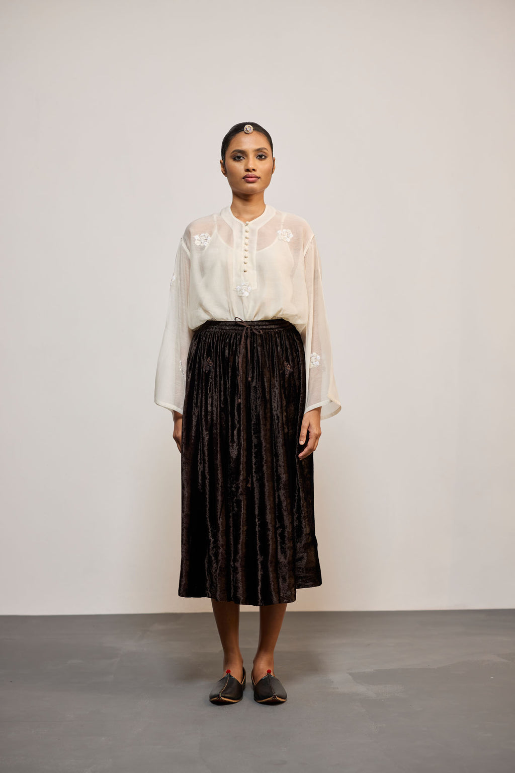 BROWN VELVET( SKIRT)