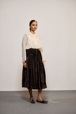 BROWN VELVET( SKIRT)