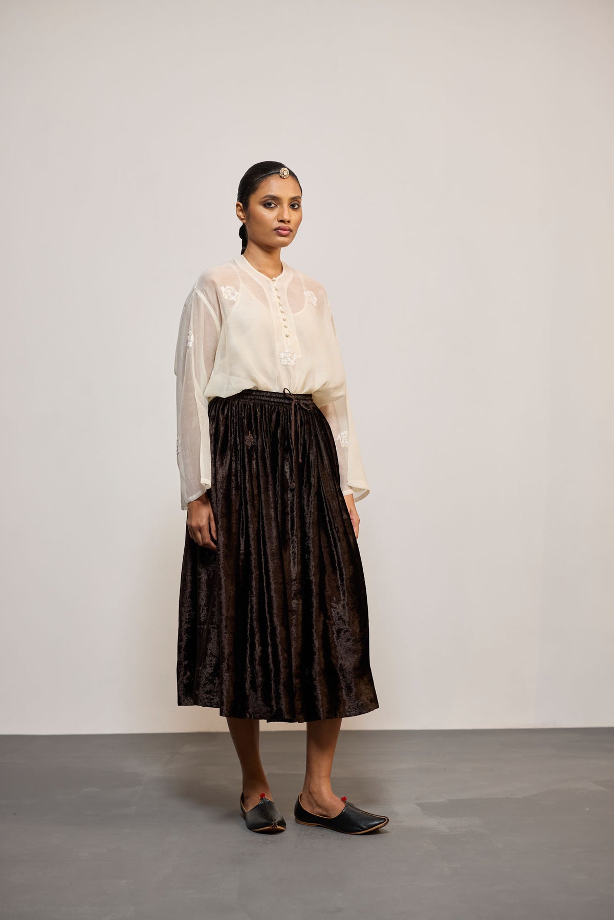 BROWN VELVET( SKIRT)