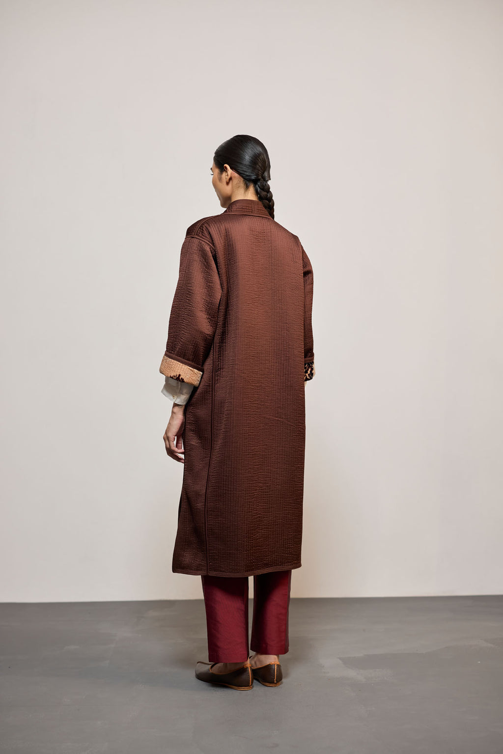AJA VELVET PRINTED BROWN  REVERSIBLE (JACKET)