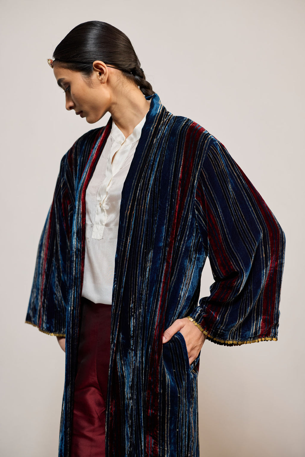 VELVET STRIPE BLUE (OVERLAY)