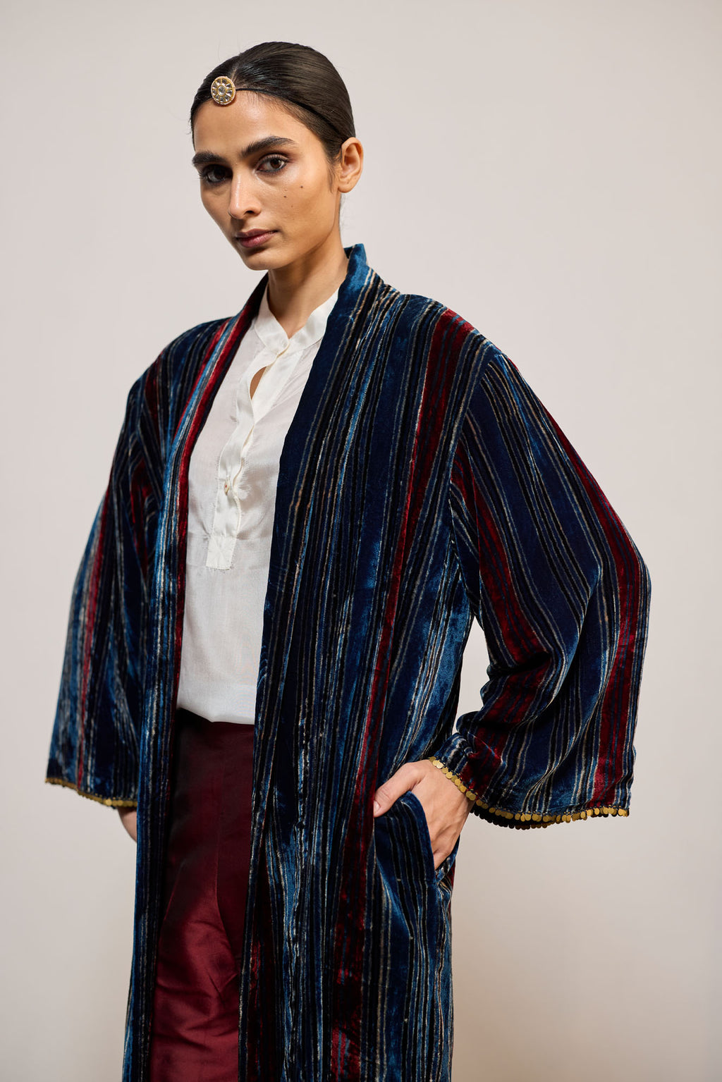 VELVET STRIPE BLUE (OVERLAY)