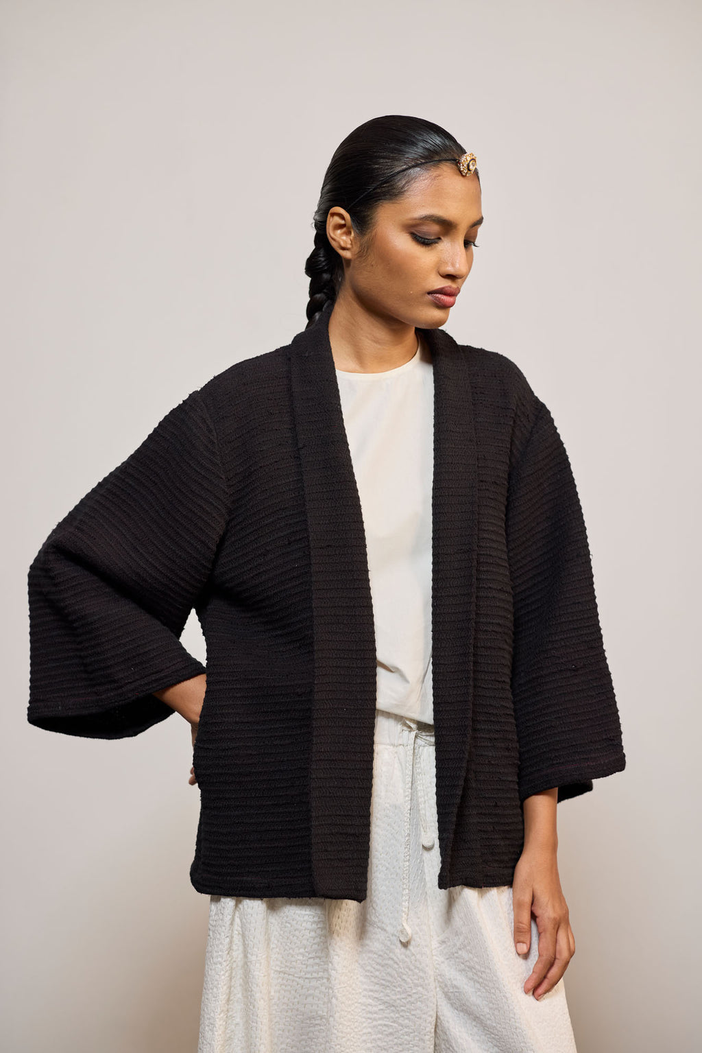 BLACK WOVEN 4 (OVERLAY / JACKET)