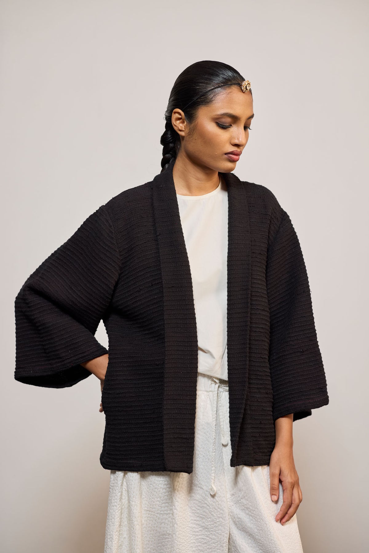 BLACK WOVEN 4 (OVERLAY / JACKET)