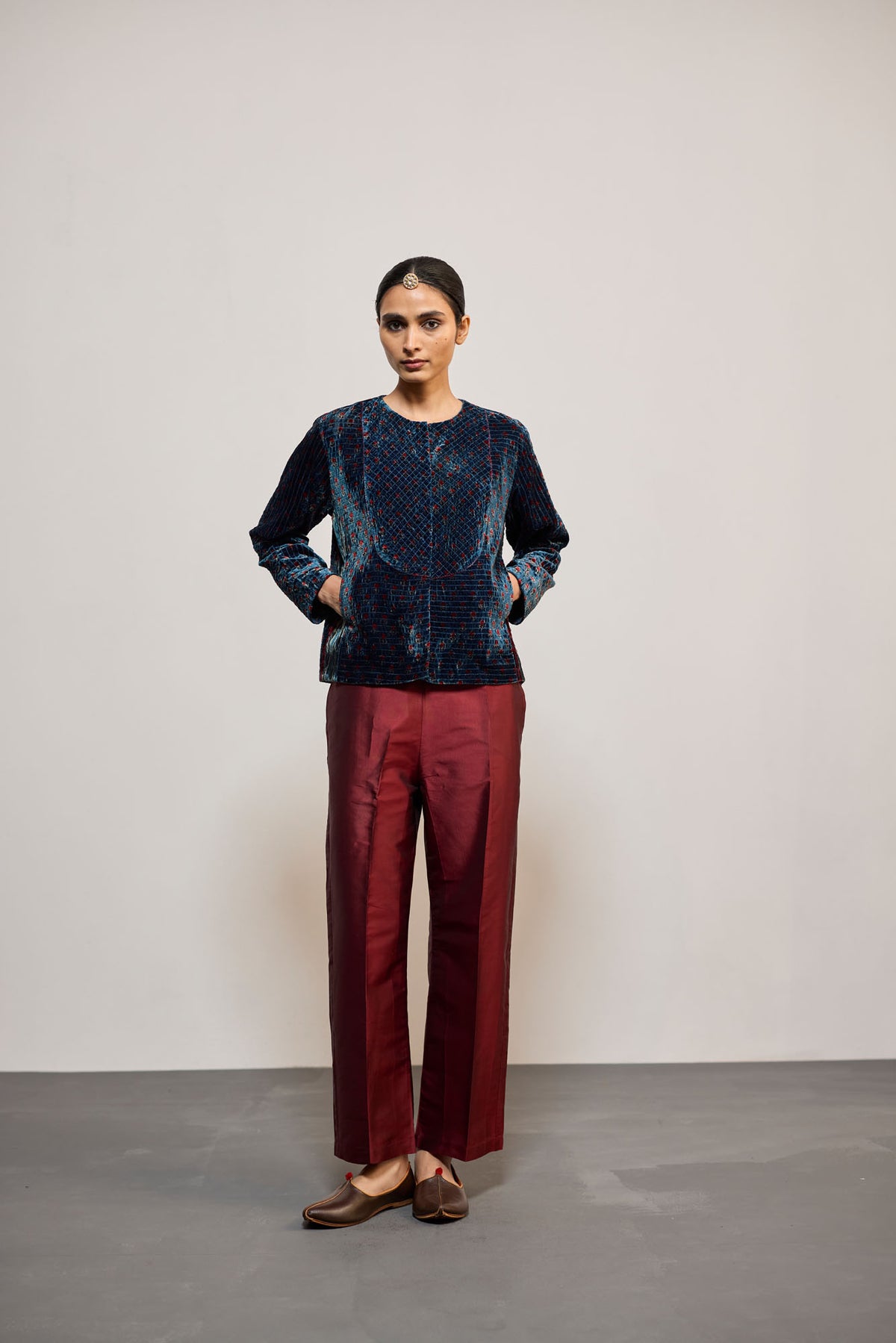 BLUE VELVET PRINT (COATIE/JACKET)