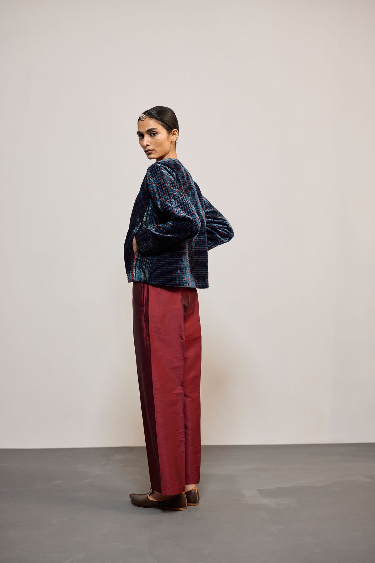 BLUE VELVET PRINT (COATIE/JACKET)