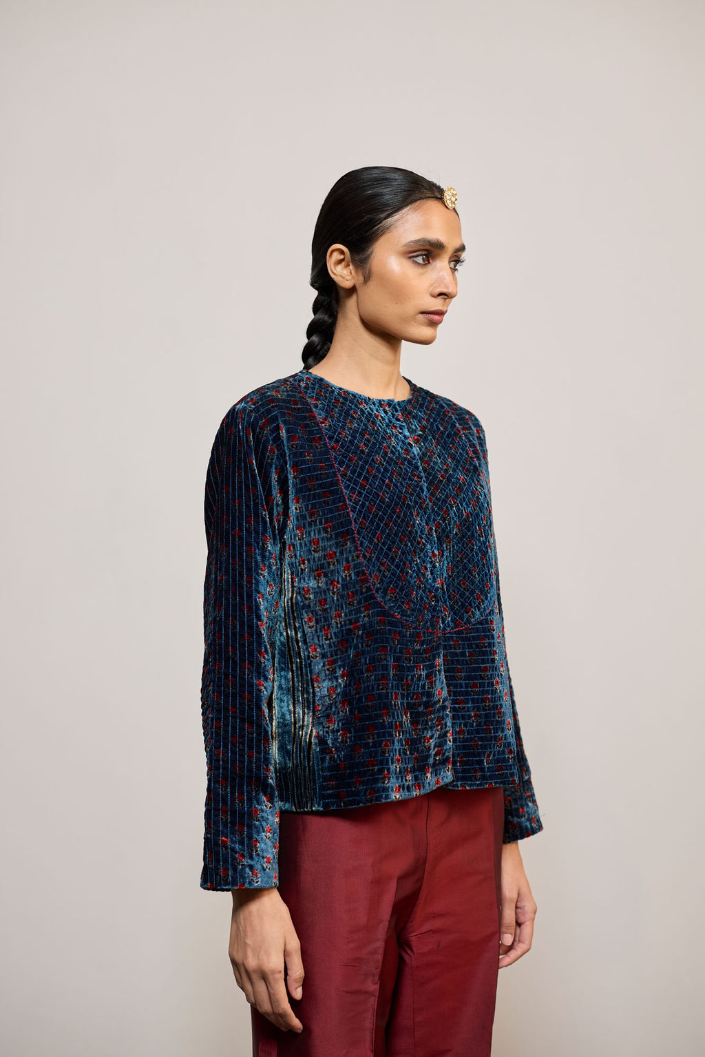 BLUE VELVET PRINT (COATIE/JACKET)