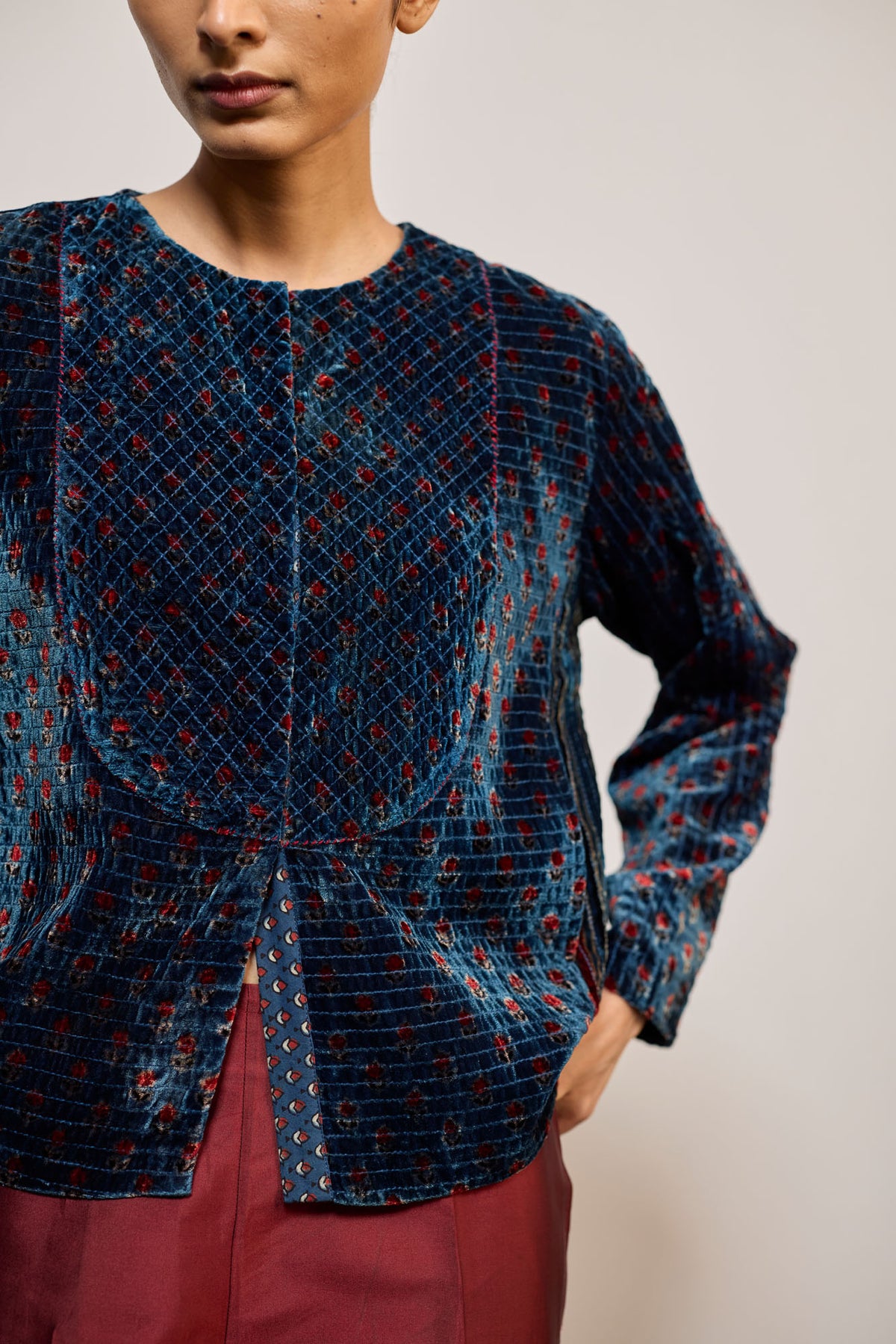 BLUE VELVET PRINT (COATIE/JACKET)