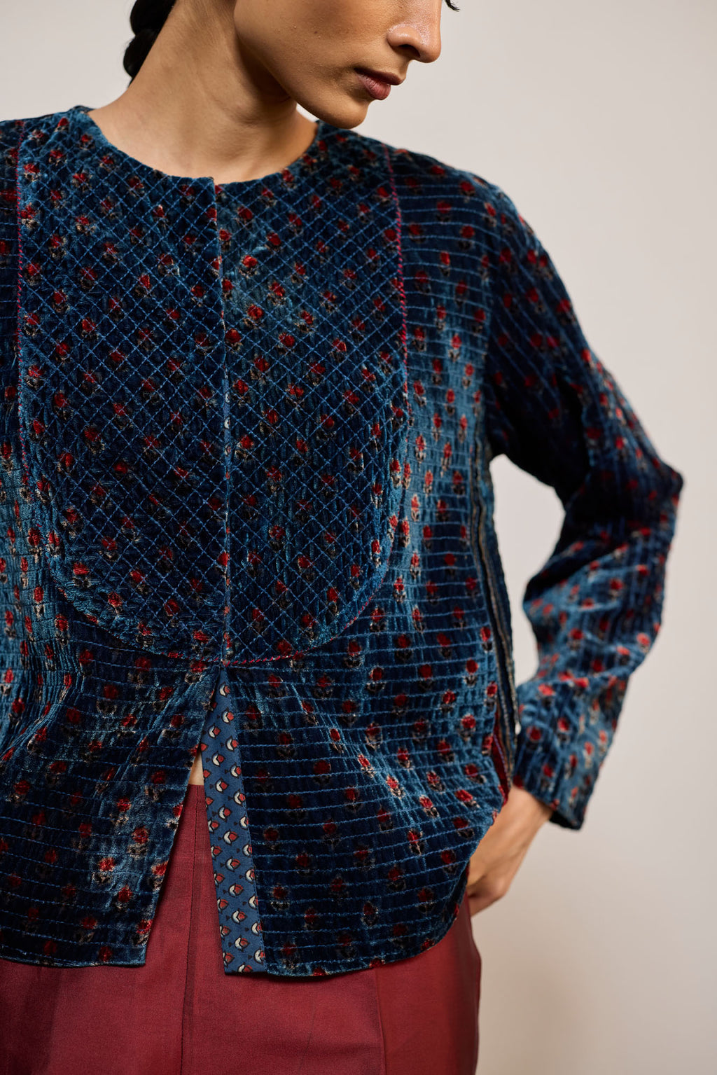BLUE VELVET PRINT (COATIE/JACKET)