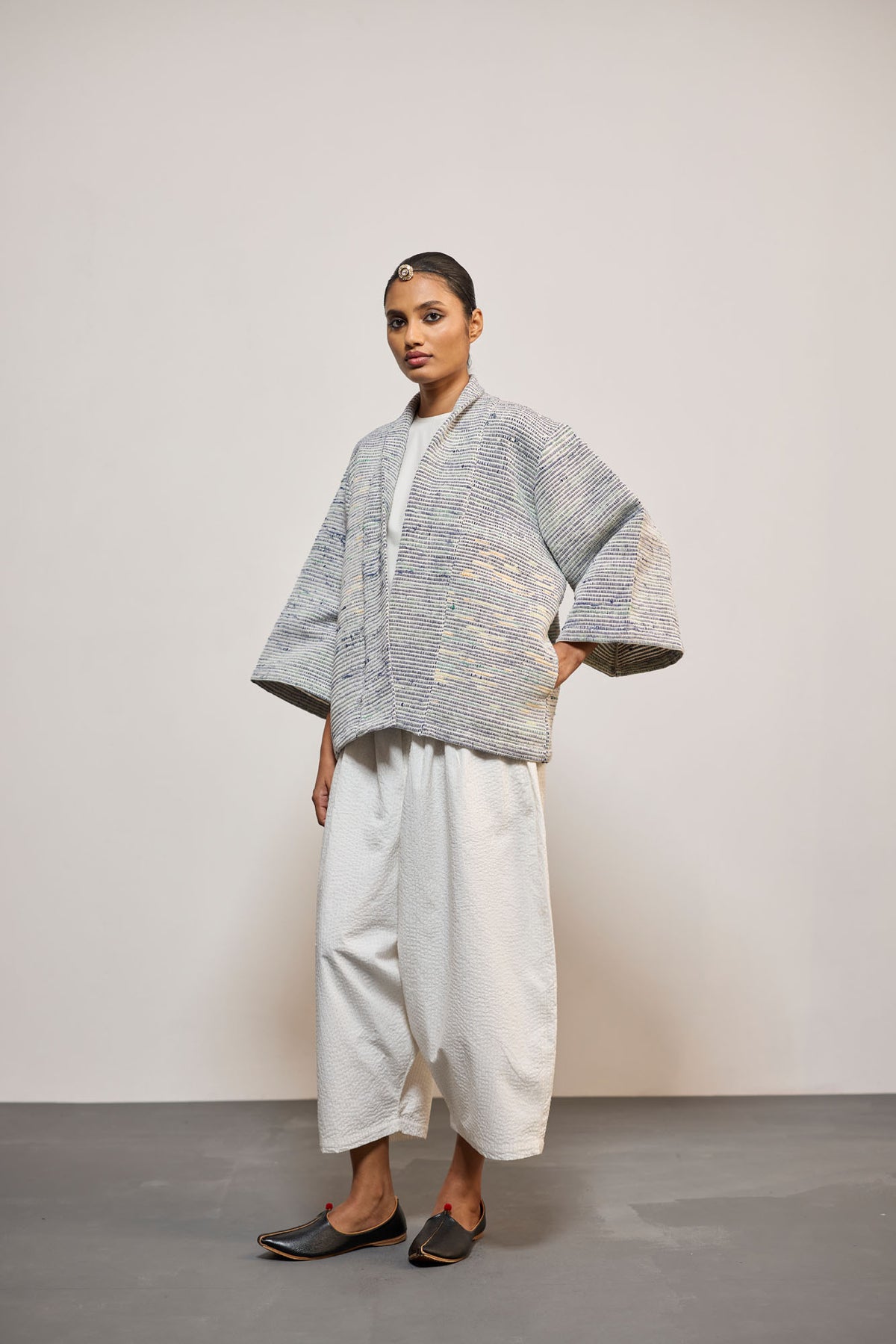 WOVEN 5 WHITE MIX (OVERLAY / JACKET)