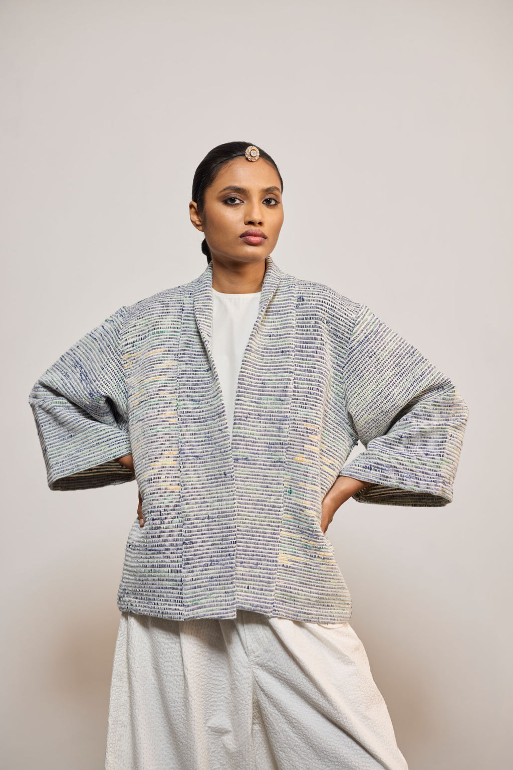 WOVEN 5 WHITE MIX (OVERLAY / JACKET)
