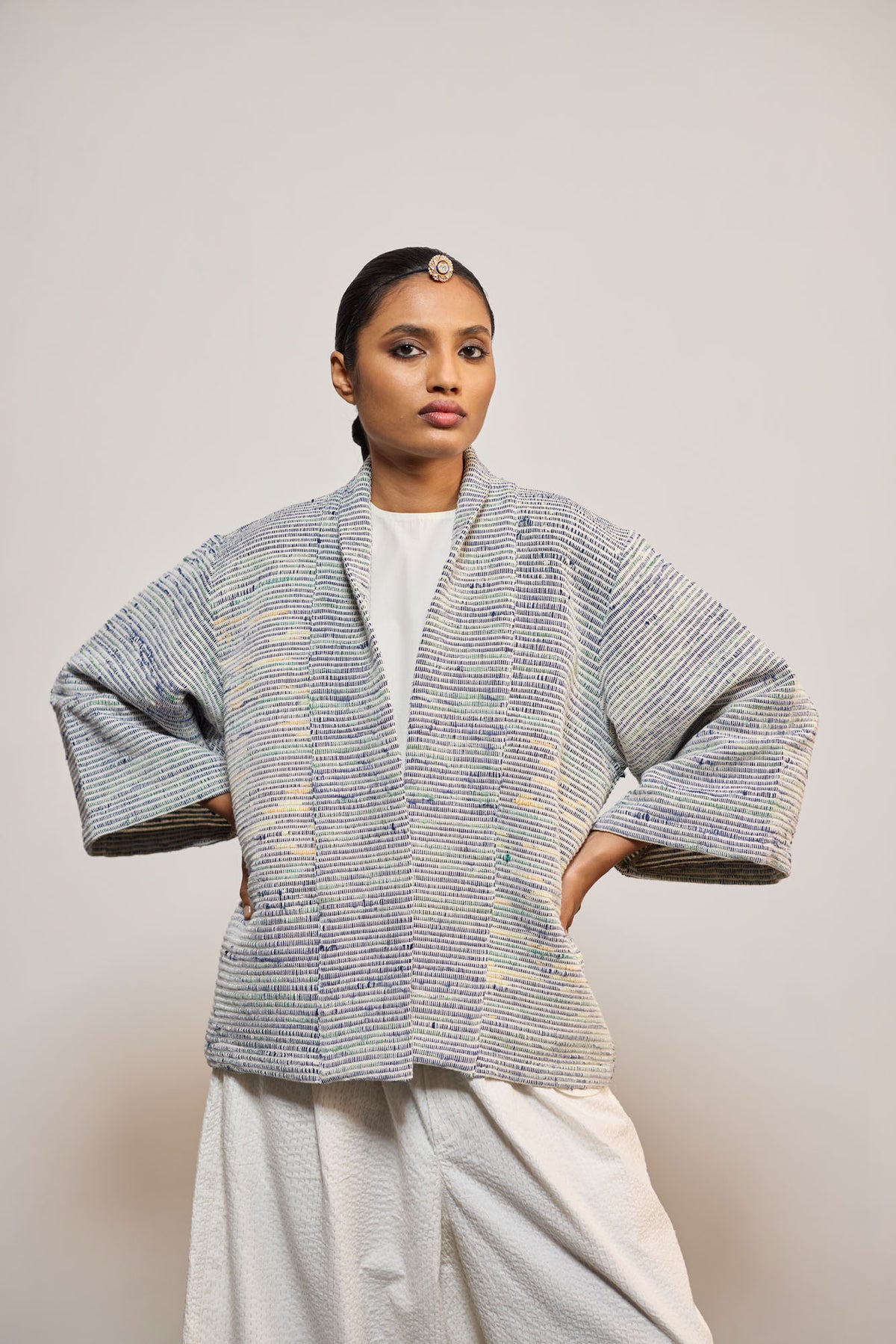 WOVEN 5 WHITE MIX (OVERLAY / JACKET)