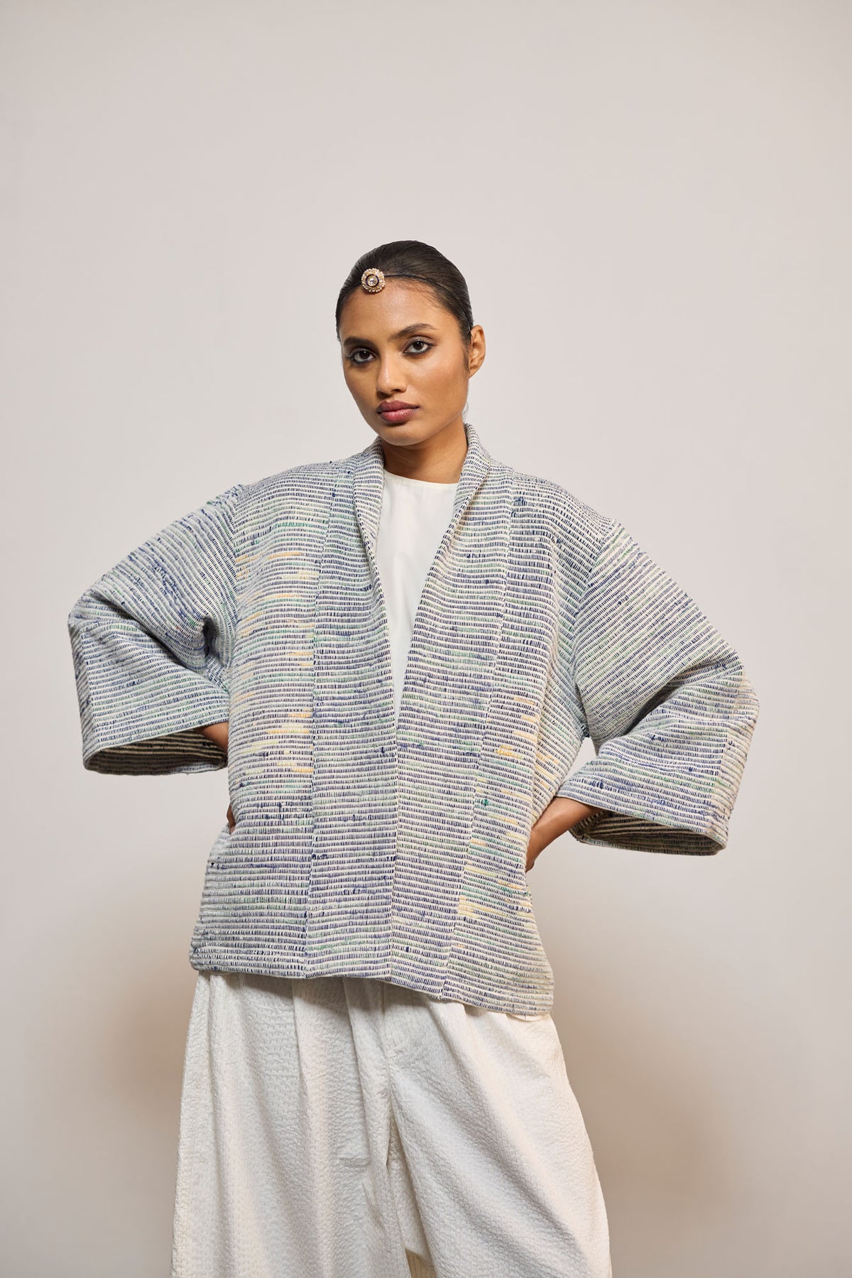 WOVEN 5 WHITE MIX (OVERLAY / JACKET)