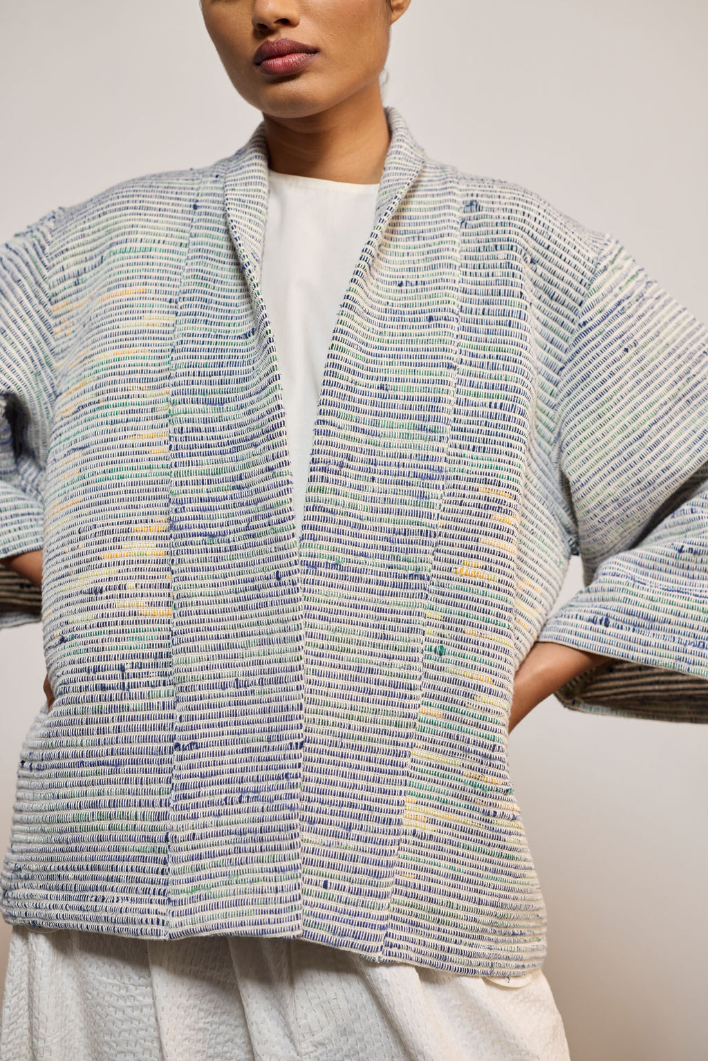 WOVEN 5 WHITE MIX (OVERLAY / JACKET)
