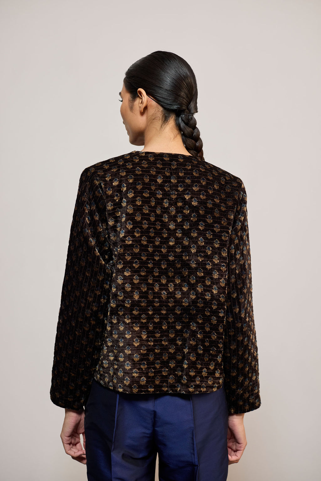 COFFEE VELVET AJRAK (COATIE/JACKET)
