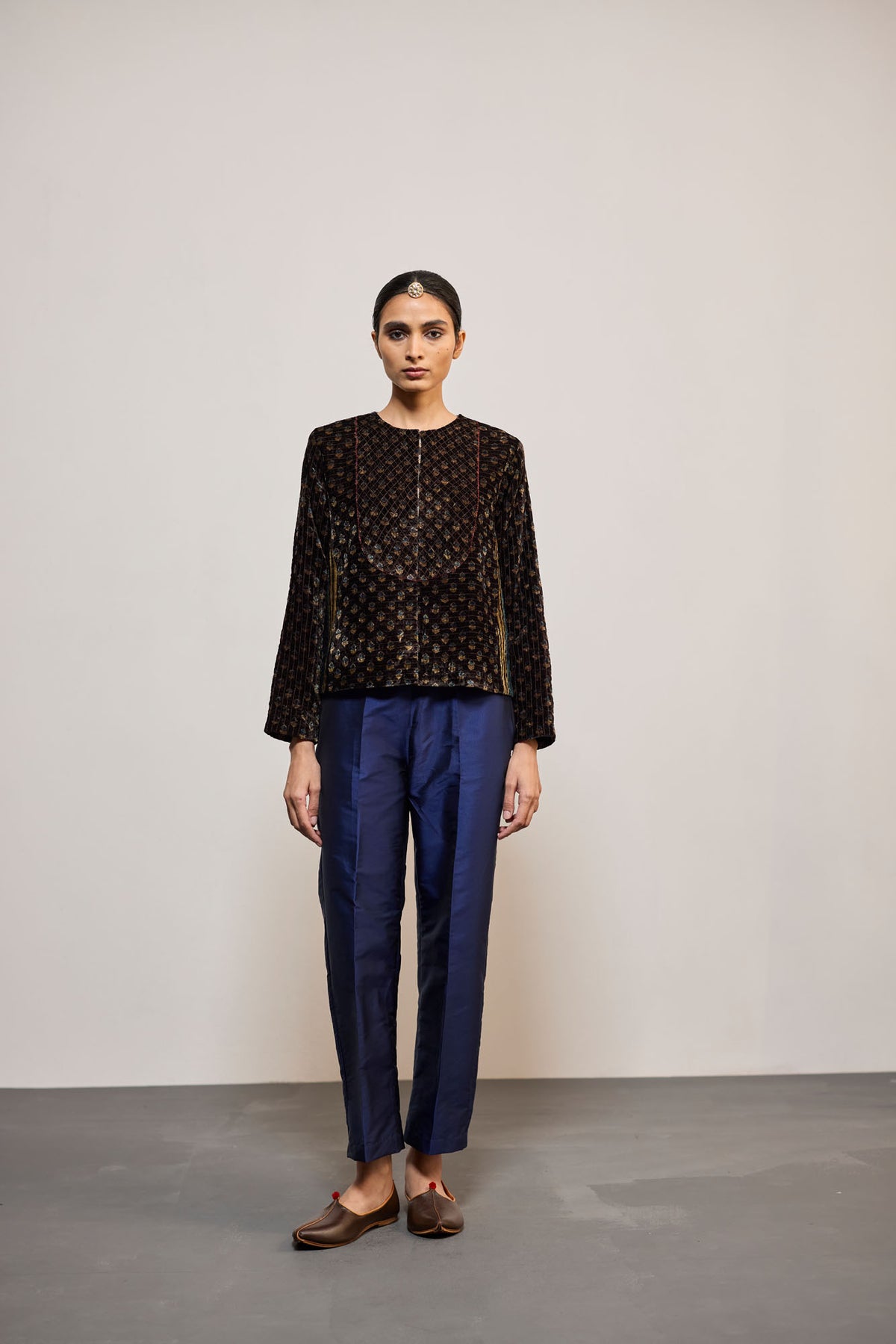 COFFEE VELVET AJRAK (COATIE/JACKET)