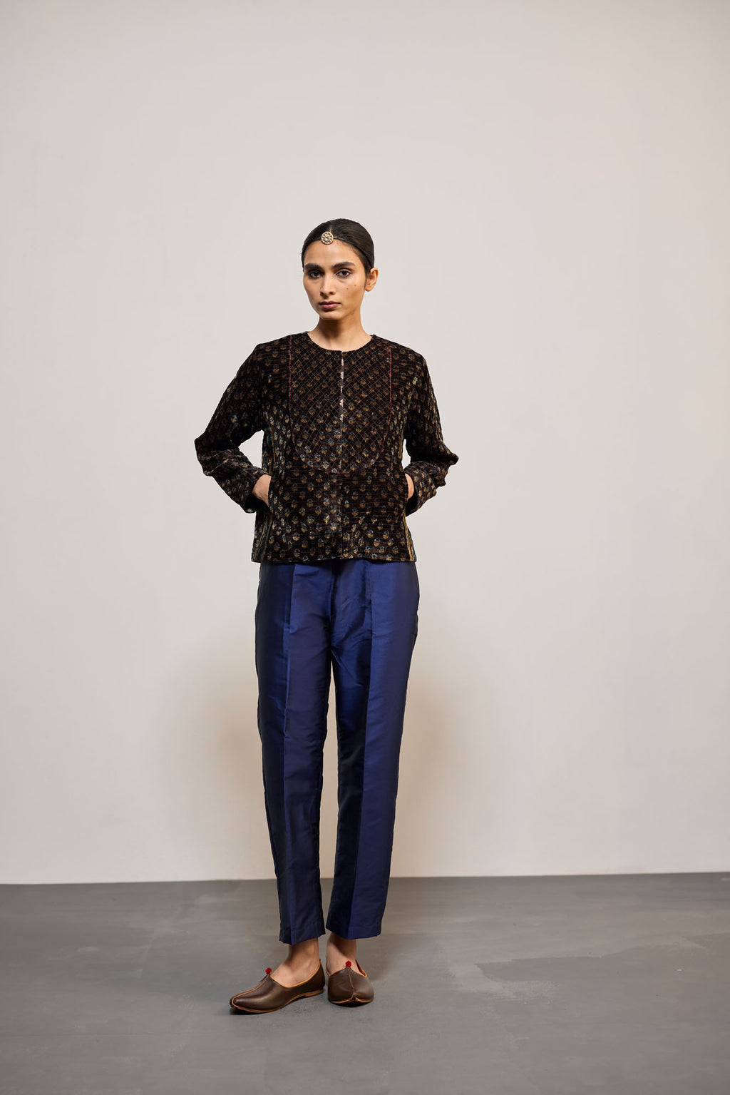 COFFEE VELVET AJRAK (COATIE/JACKET)