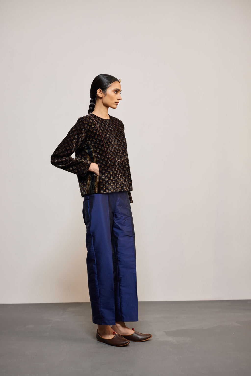 COFFEE VELVET AJRAK (COATIE/JACKET)