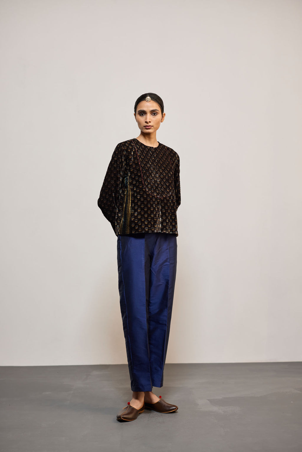 COFFEE VELVET AJRAK (COATIE/JACKET)