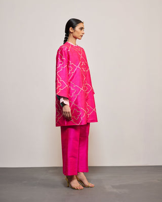 RANI PINK RAW SILK PANTS