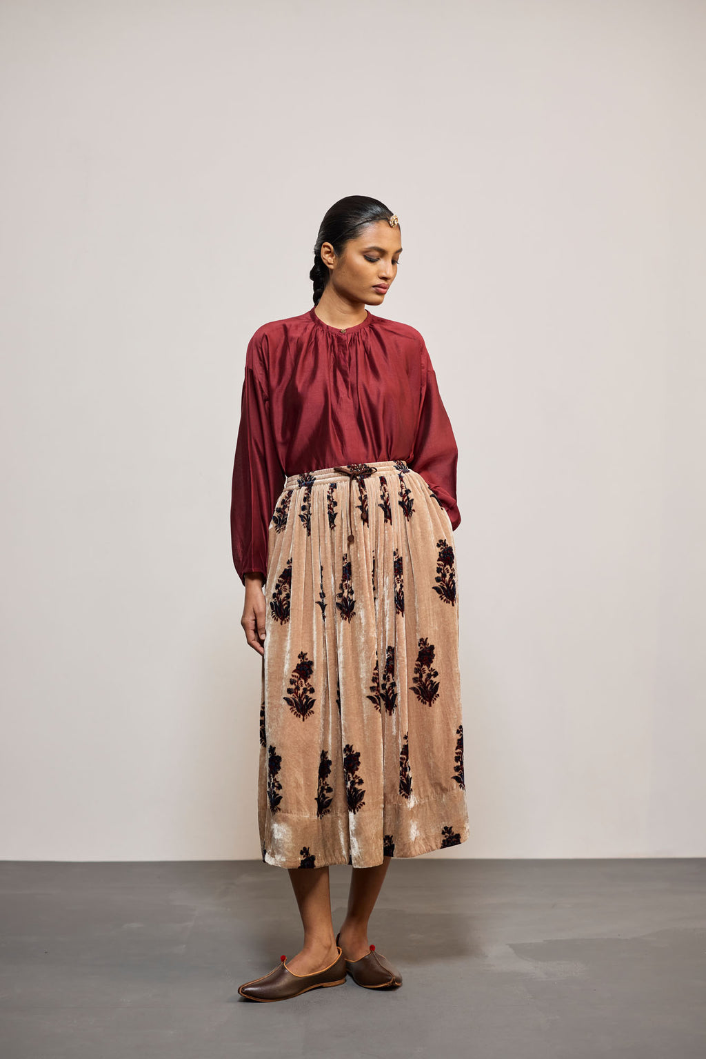 PRINTED VELVET (SKIRT)
