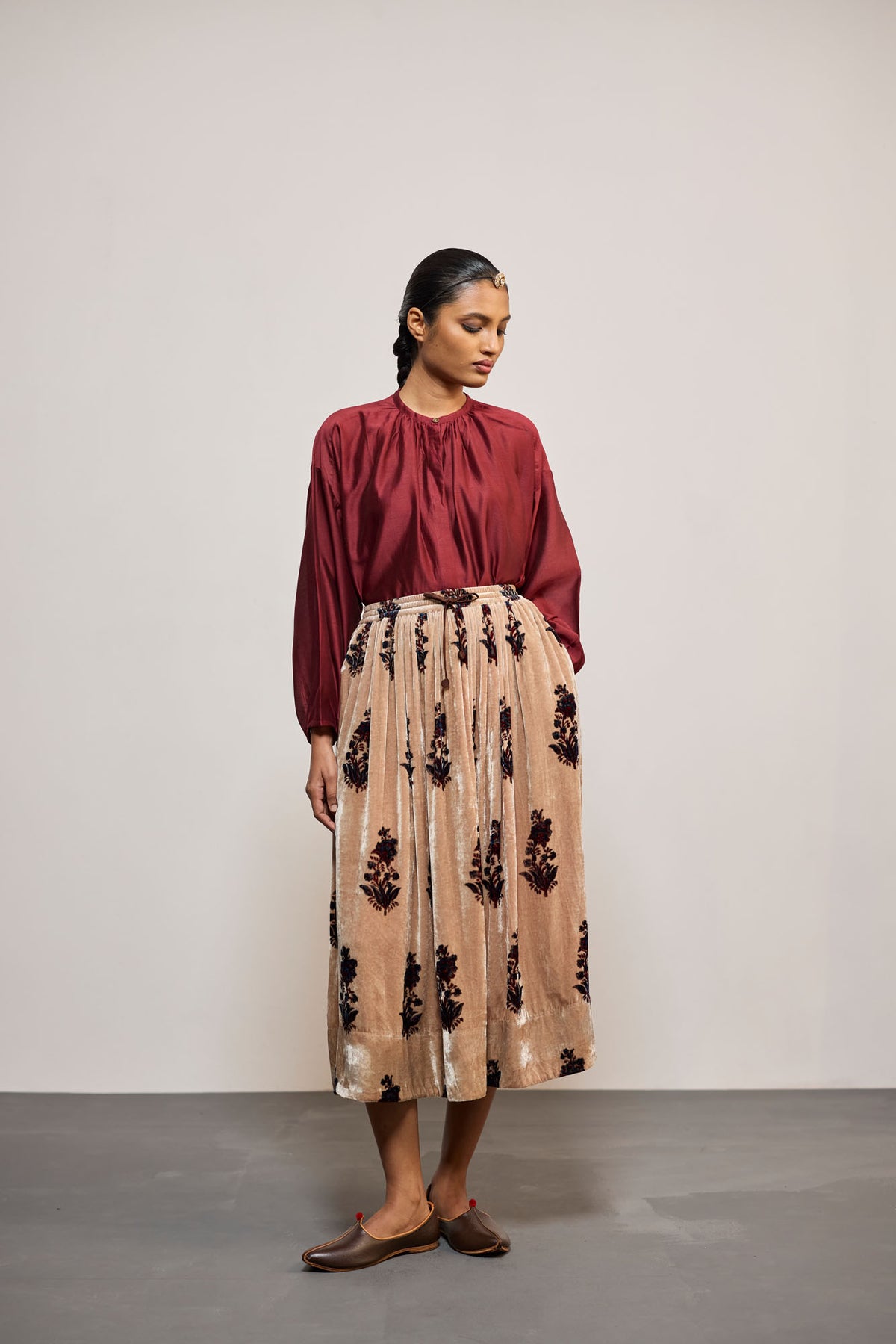 PRINTED VELVET (SKIRT)