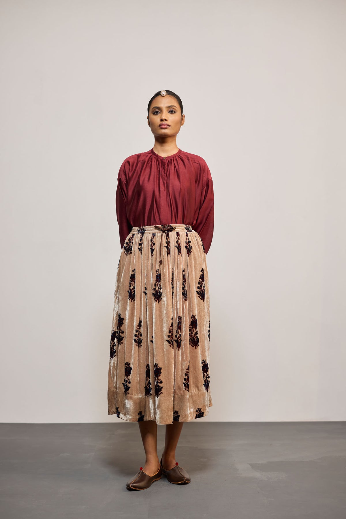 PRINTED VELVET (SKIRT)
