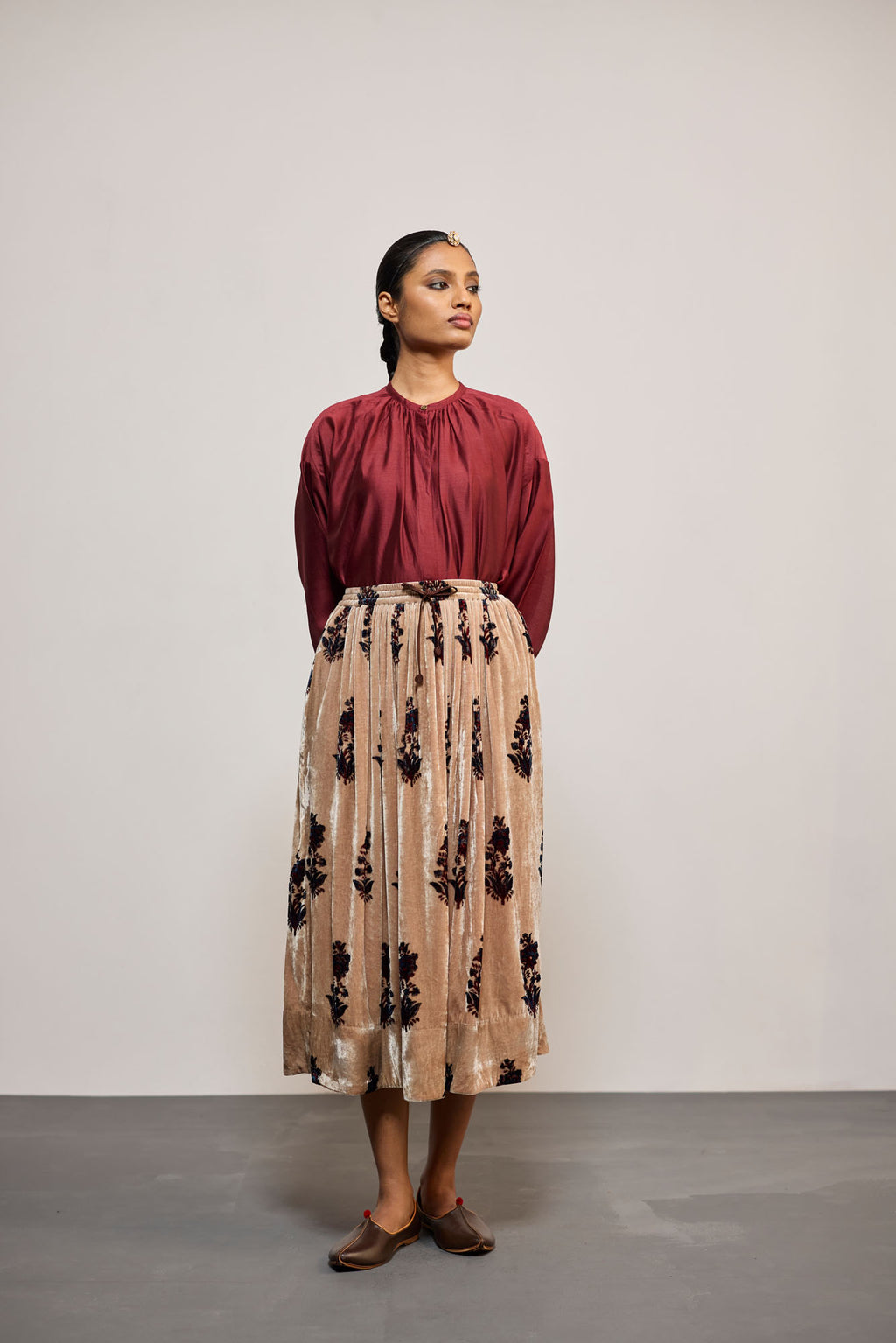 PRINTED VELVET (SKIRT)