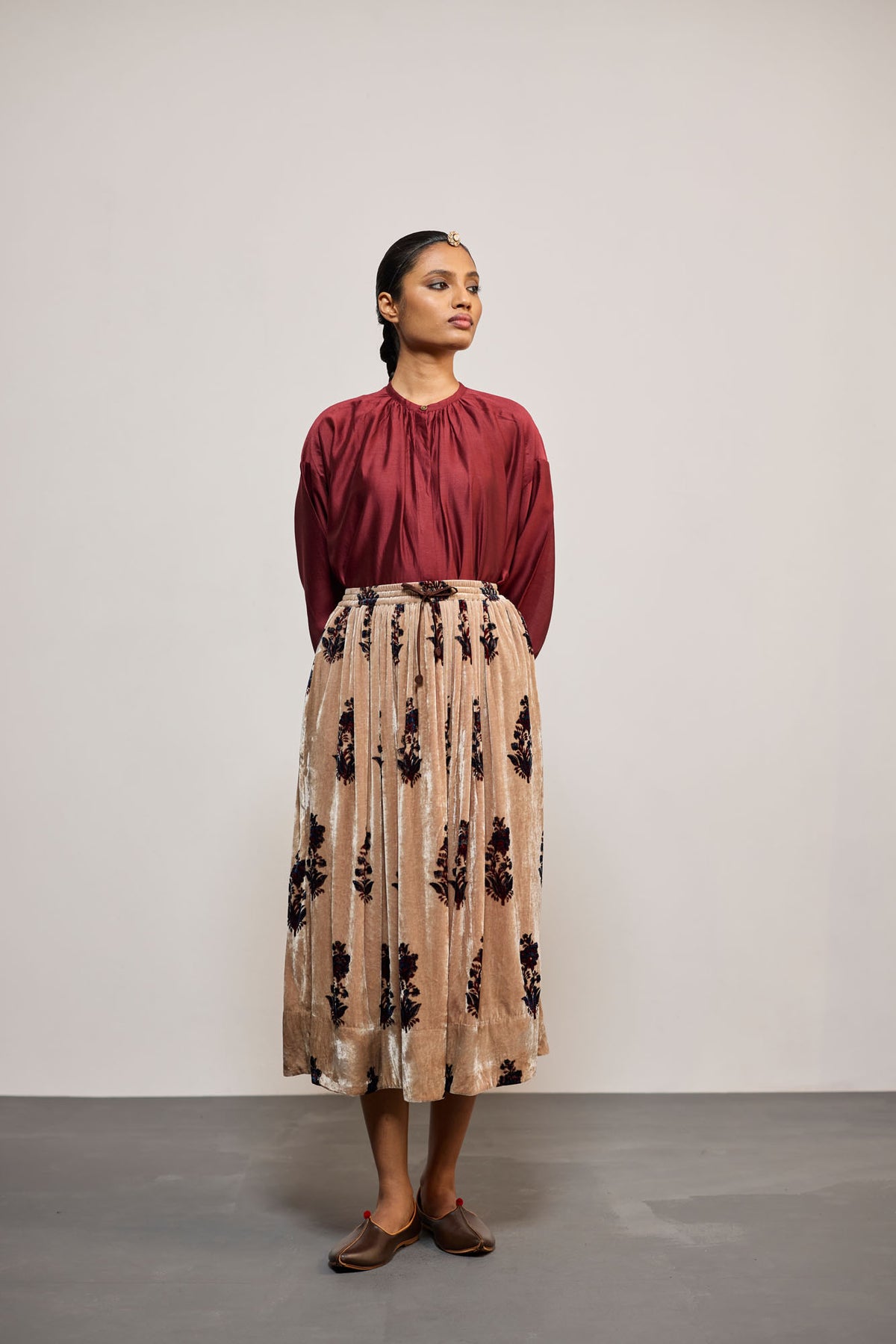 PRINTED VELVET (SKIRT)