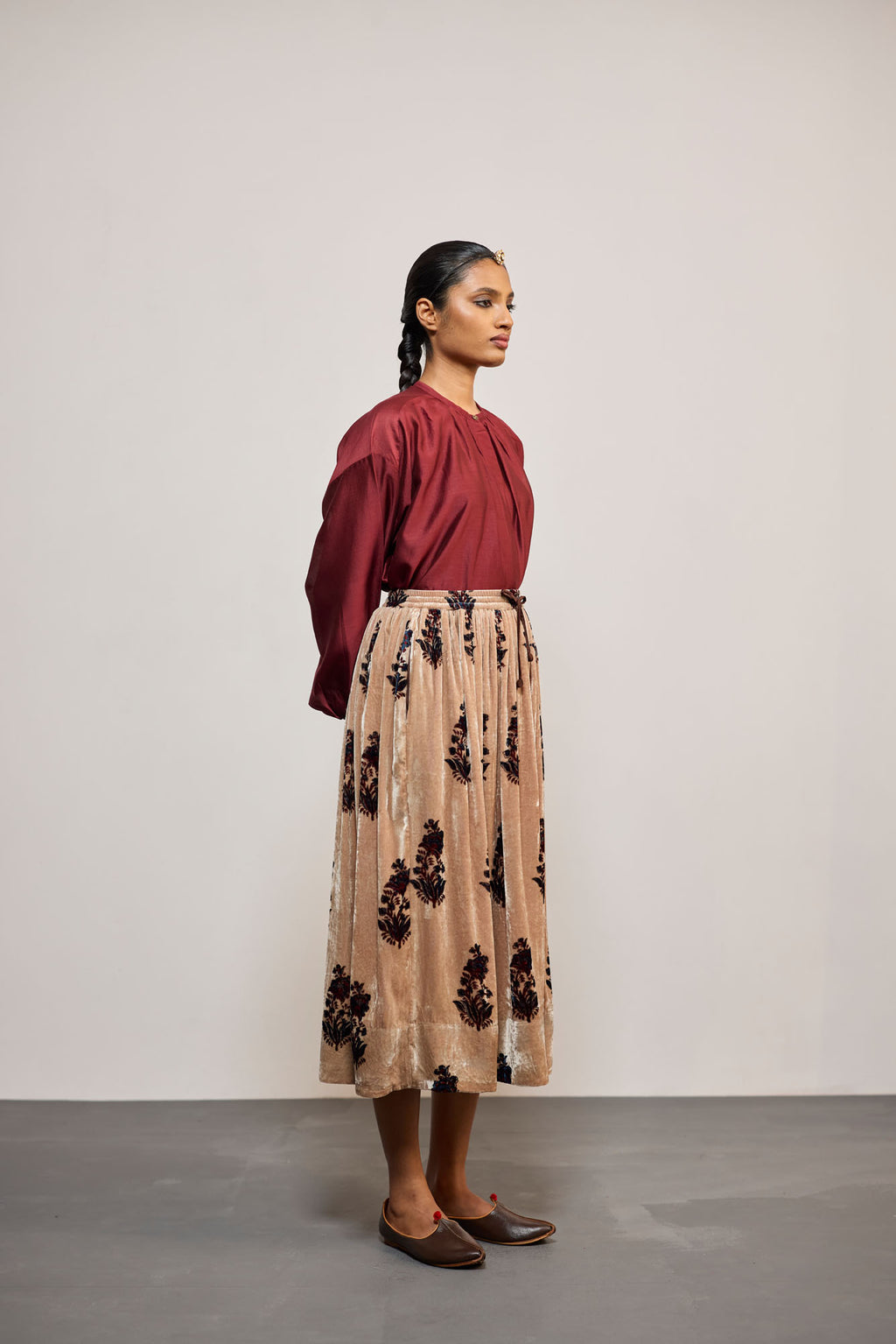 PRINTED VELVET (SKIRT)