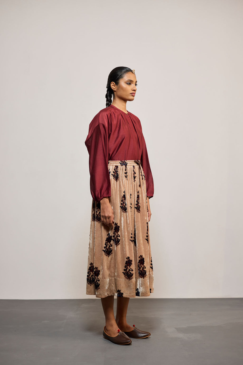 PRINTED VELVET (SKIRT)