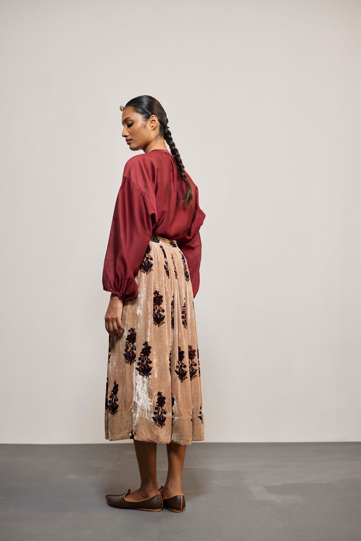 PRINTED VELVET (SKIRT)