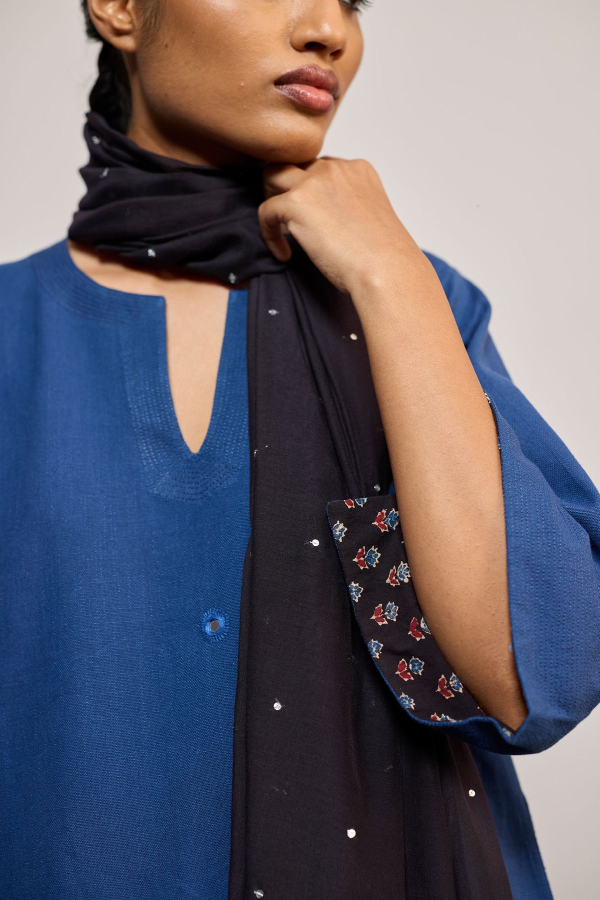 MIRRORWORK INDIGO (KURTA)