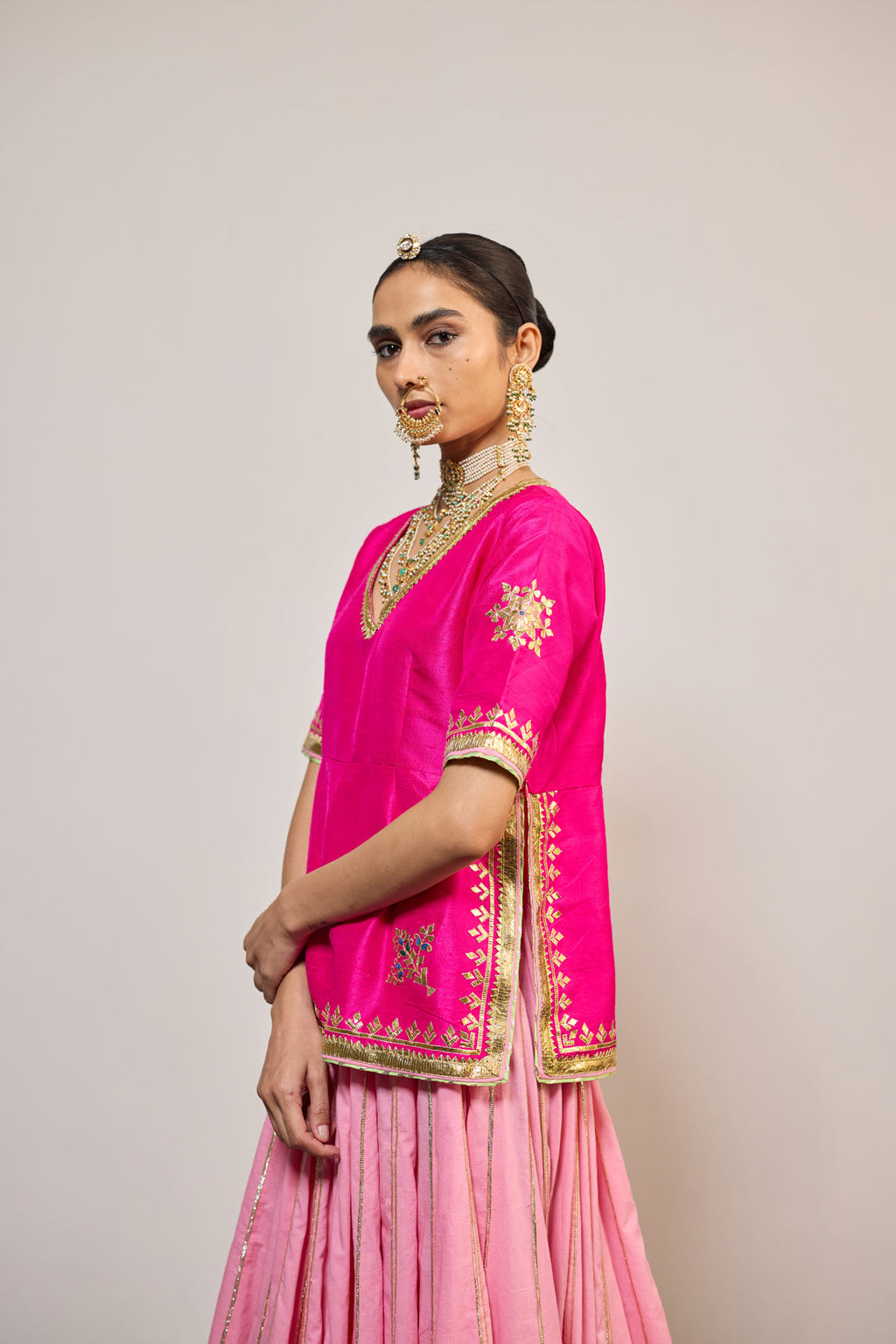 GANGAUR PINK (LEHENGA)